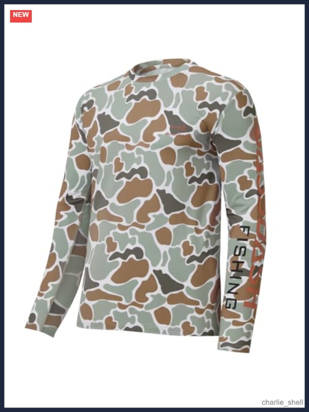 Men's Camo Fishing Shirt UPF 50+ Long Sleeve Quick Dry